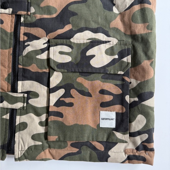CAT Men’s WWR Ripstop Outdoor Vest In Camouflage 3XL Gorpcore Fishing Camping - Picture 7 of 12